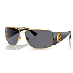 VERSACE VE2163 sunglasses w/case and cleaning cloth polarized gold metal frame